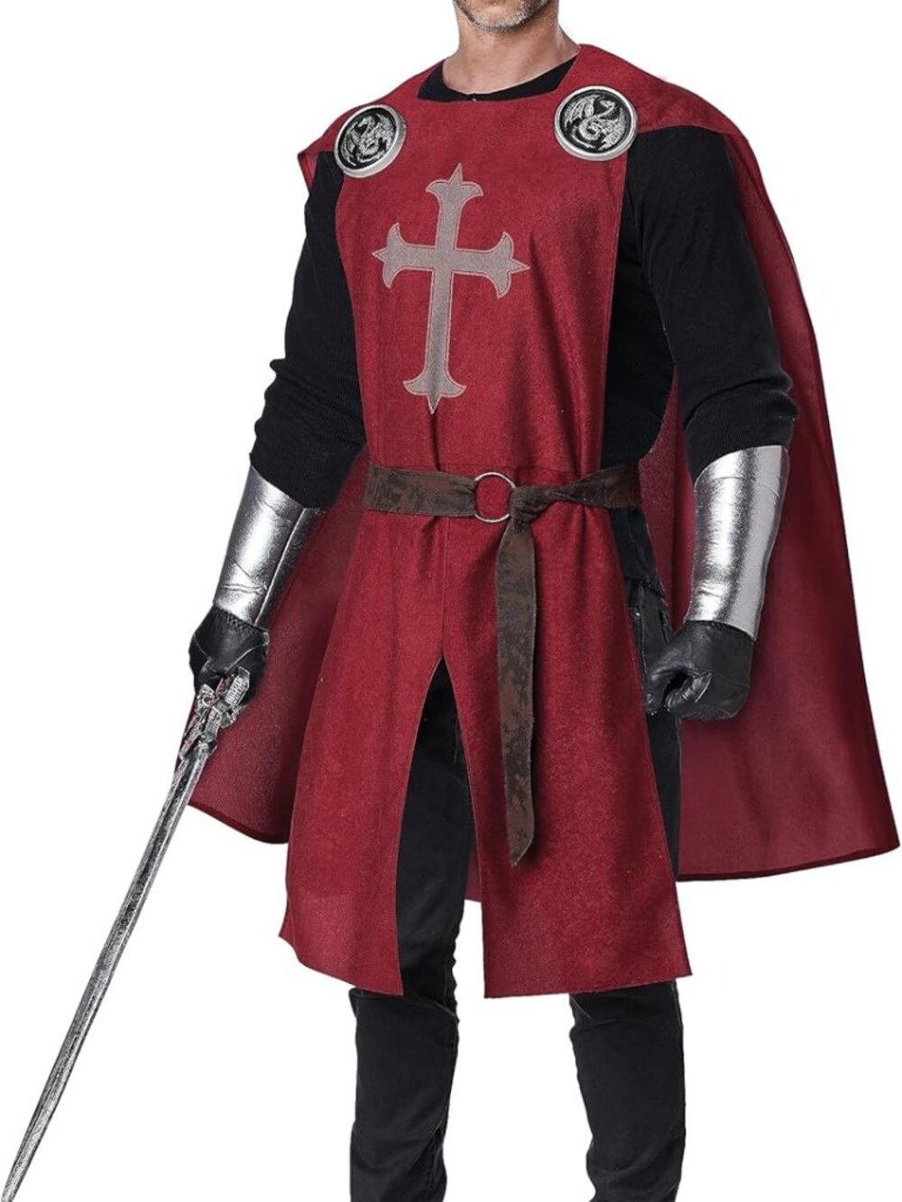 California Costumes Knight's Surcoat Adult Costume (Red), Small/Medium